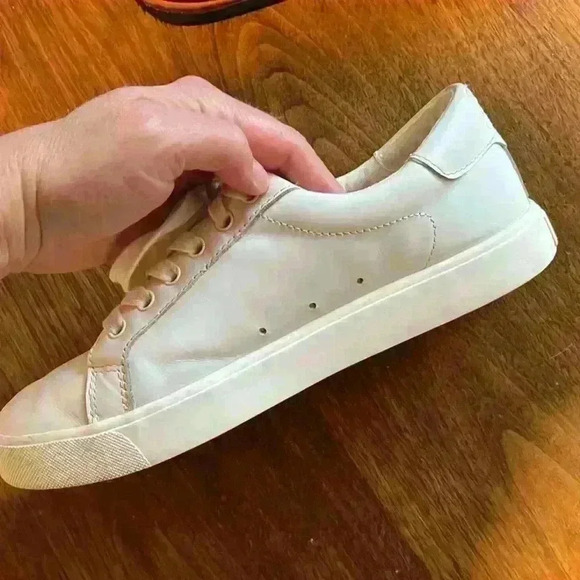 Sam Edelman Ethyl Sneakers, White Leather, Lace-up Tennis Shoes, Women's Size 8 - Picture 8 of 13